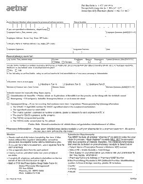 Aetna Standard Prior Prescription Authorization Form Template