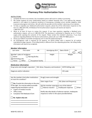 Amerigroup Prior Authorization Form Template