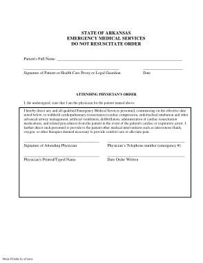 Free Download PDF Books, Arkansas Do Not Resuscitate Order Form Template