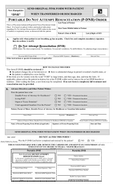 New Hampshire Dnr Order Form Template