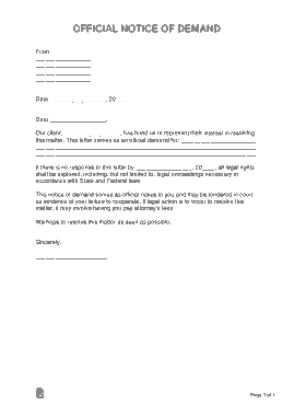 Demand Letter From Attorney Template