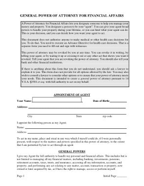 Vermont General Power Of Attorney Form Template