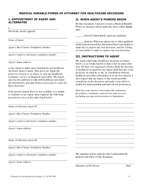 Free Download PDF Books, Colorado Medical Power Of Attorney Form Template