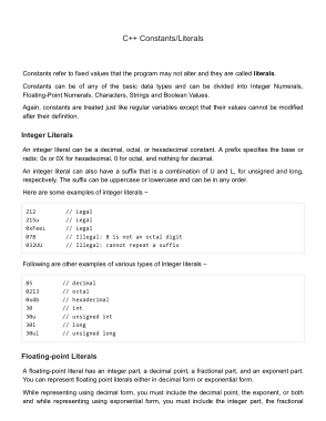 C++ Constants_Literals _ with Examples