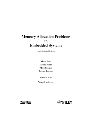 Memory Allocation Problems in Embedded Systems Optimization Method