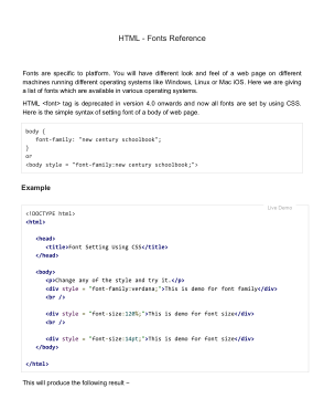 HTML Fonts Reference _ with Examples