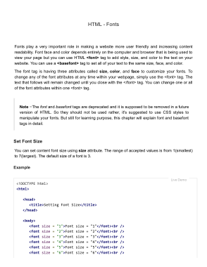 Free Download PDF Books, HTML Fonts _ with Examples