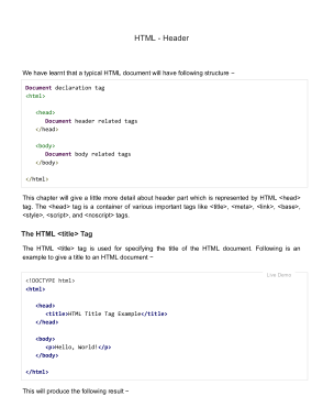 HTML Header _ with Examples