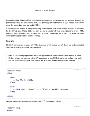 HTML Style Sheet _ with Examples