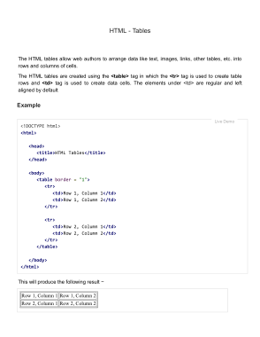 HTML Tables _ with Examples