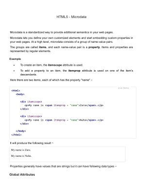 HTML5 Microdata _ with Examples