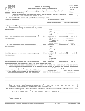 Delaware Tax Power Of Attorney 2848 Form Template