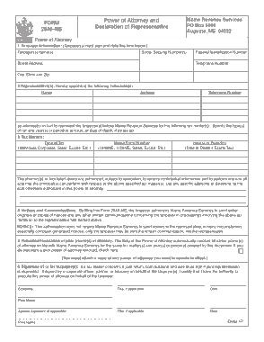 Maine Tax Power Of Attorney Form 2848 Form Template