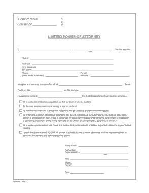 Texas Tax Power Of Attorney Form 86 113 Template