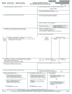 Canadian Commercial Invoice Form Template