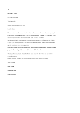 Business Appointment Letter Template