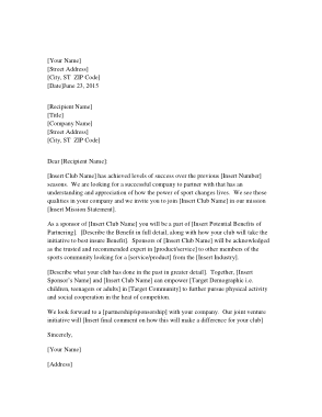 Business Partnership Request Letter Of Intent Template