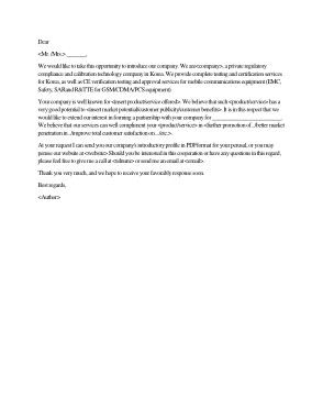 Business Partnership Requesting Letter Template