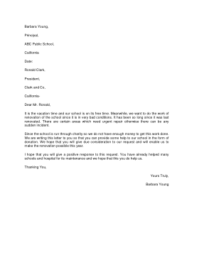 Donation Request Letter Sample Template