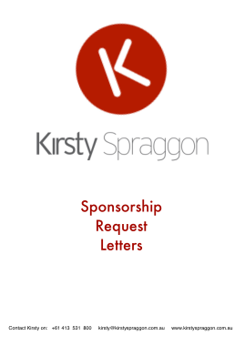 Business Sponsorship Proposal Request Letter Template