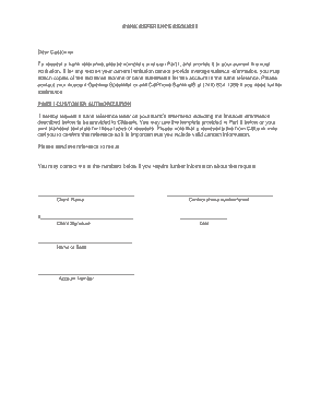 Bank Reference Request Letter Template