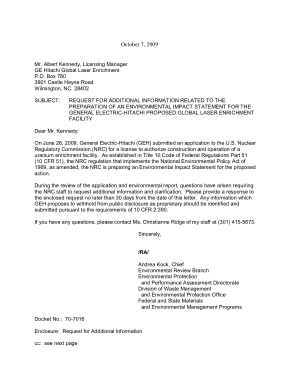 Additional Information Request Letter Template