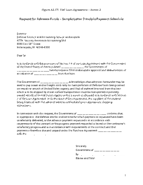 Advance Payment Request Letter Template