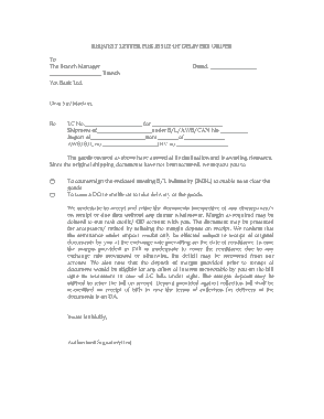 Basic Request Letter of Delevery Order Template