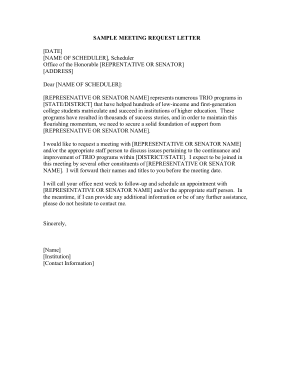 Meeting Appointment Request Letter Format Template