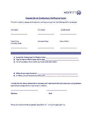 Request For Employment Verification Letter Template