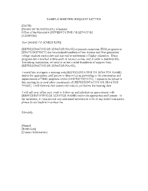 Sample Business Appointment Request Letter Template