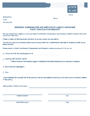 Insurance Cancellation Request Letter Template