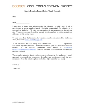 Sample Charity Donation Request Letter Template
