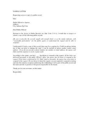 Formal Record Request Letter.Pdf Template