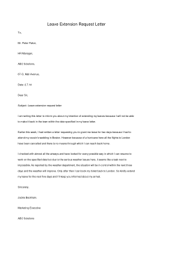 Leave Extension Request Letter Template