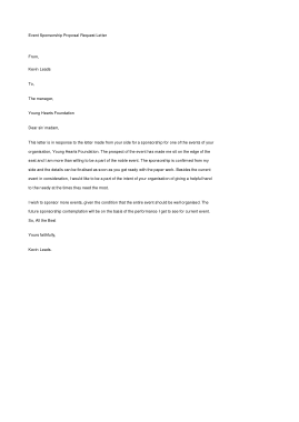 Event Sponsorship Proposal Request Letter Template