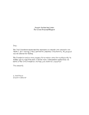 Grant Proposal Request Letter Template