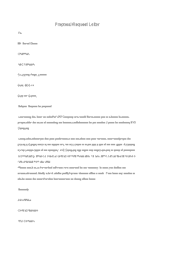 Proposal Request Letter Format Template