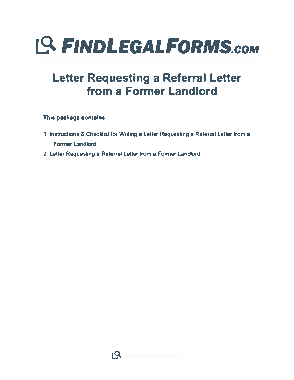 Landlord Reference Letter Request Template