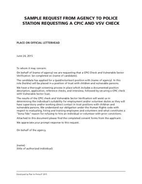 Reference Check Request Letter Template