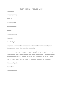 Salary Increase Request Letter Sample Template