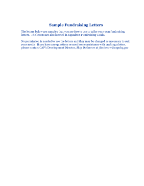 Sample Fundraising Request Letter Template
