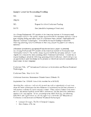 Service Fund Request Letter Template