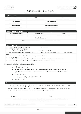 Professional Letter Request Form Template