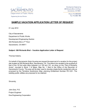 Free Download PDF Books, Vacation Request Letter Template
