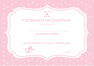 Certificate of Adoption Template