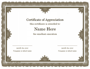 Academic Award Certificate Template
