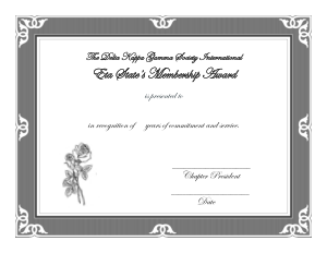 Sample Membership Award Certificate Template