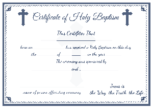 Free Download PDF Books, Amazing Holy Baptism Certificate Template