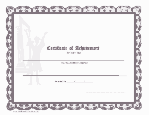 Certificates of Achievement For Graduate Template